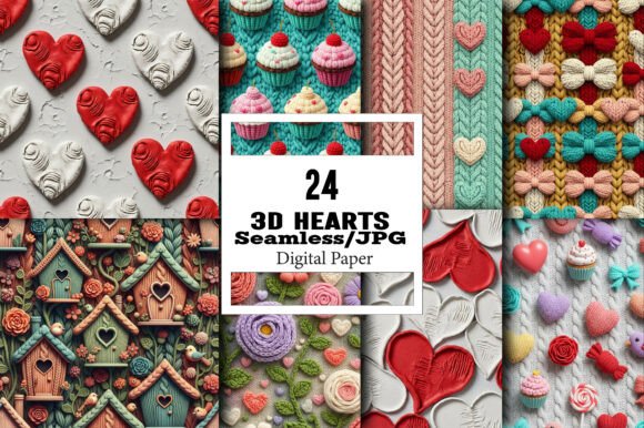 3D Hearts Digital Paper: A Versatile Tool for Creative Projects