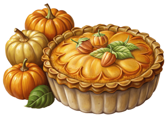 3D Pumpkin Pie PNG: A Versatile Design Element for Your Creative Projects