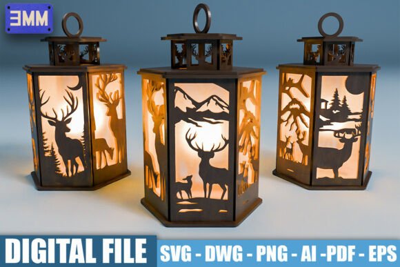 Bring Nature Indoors with 3D Deer Lantern Laser Cut Files