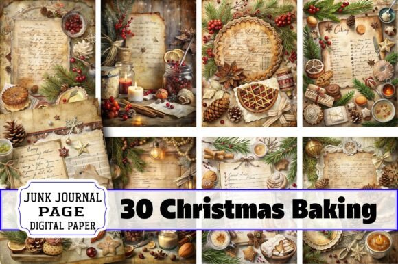 Christmas Baking Junk Journal Kit