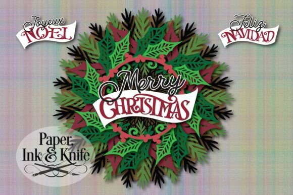 Christmas Wreath 3D Papercut Shadowbox: A Creative Holiday Project