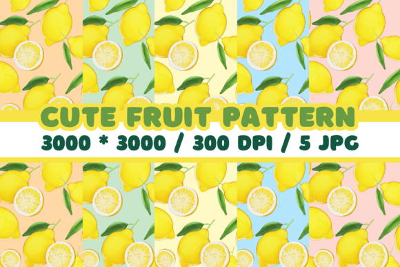 Cute 3D Fresh Fruit Digital Pattern: A Vibrant Addition to Your Creative Projects
