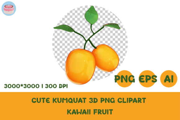Cute Kumquat 3D PNG Clipart Kawaii: A Versatile Design Element for Your Creative Projects