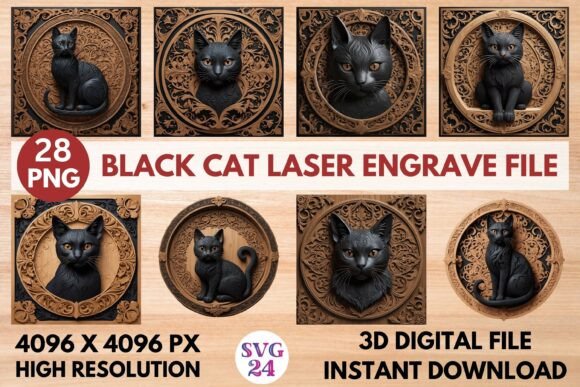Discover the Versatility of Black Cat Laser Engrave File