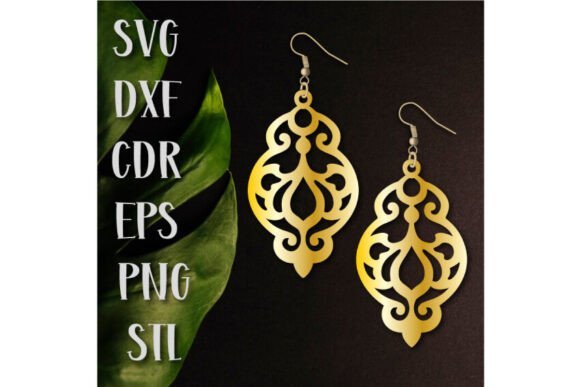 Discover the Versatility of Oriental Earrings SVG, STL, and DXF for Creative Crafting