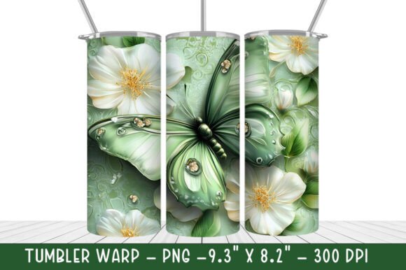 Embracing Creativity with the 3D Spring Flower Butterfly Tumbler Wrap