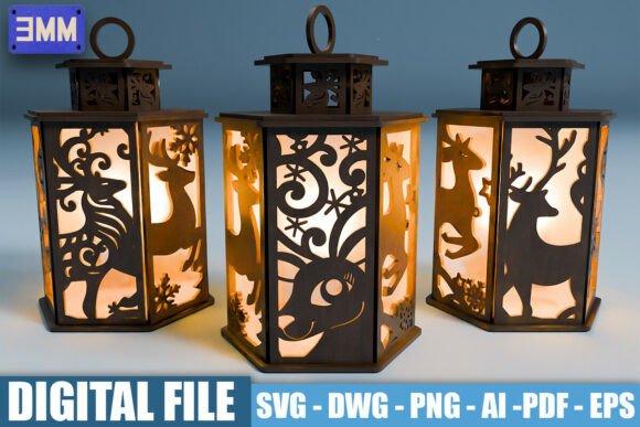 Enhance Your Holiday Decor with 3D Christmas Reindeer Lanterns