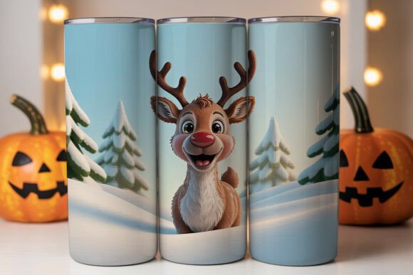Enhance Your Holiday Marketing with the 3D Christmas Reindeer Tumbler Wrap