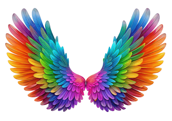 Explore the Versatility of 3D Avatar Rainbow Pride Wings PNG for Your Creative Projects