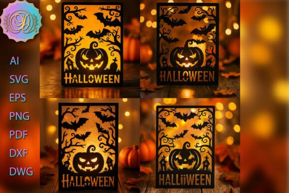Halloween Spooky Pumpkin Decor 3D SVG