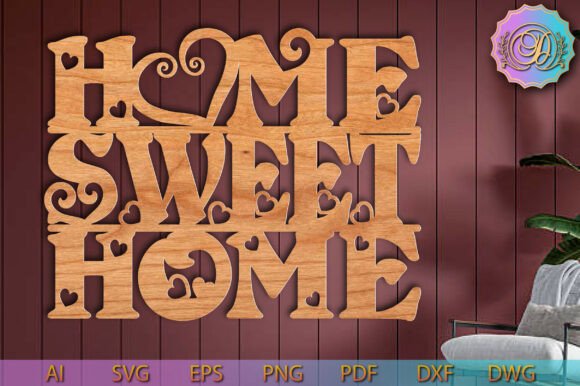 Laser Cut Heart Home Sweet Home 3D SVG: A Versatile and Creative Addition to Your Design Collection