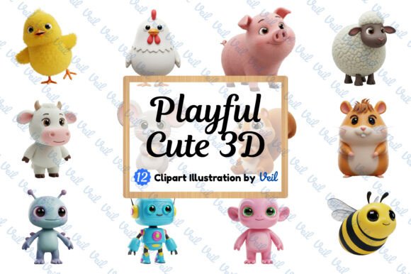 Playful Cute 3D Png Clipart Collection: A Strategic Asset for Creative Projects