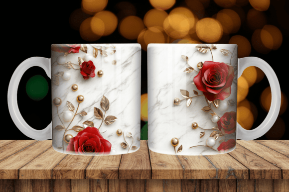 Stunning 3D Flowers Tumbler Wrap, Red Roses