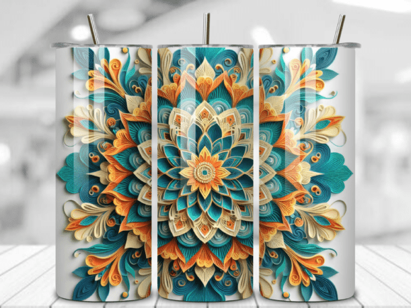 Transform Your Tumblers with 3D Mandala Wraps