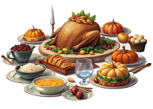 Unleash Creativity with 3D Turkey Thanksgiving Dinner Watercolor