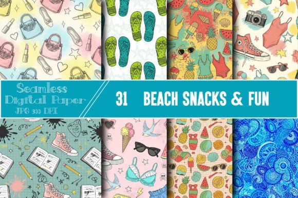 Unleash Creativity with the Beach Snacks Fun Pattern