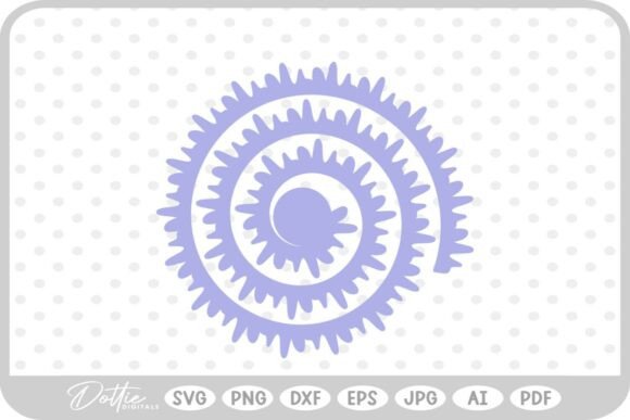 Unleash Your Creativity with Rolled 3D Flower Template SVG PNG DXF