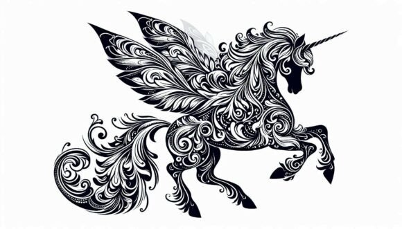 Unleash Your Creativity with Unicorn with Fairy Wings: A Versatile Digital Illustration Package