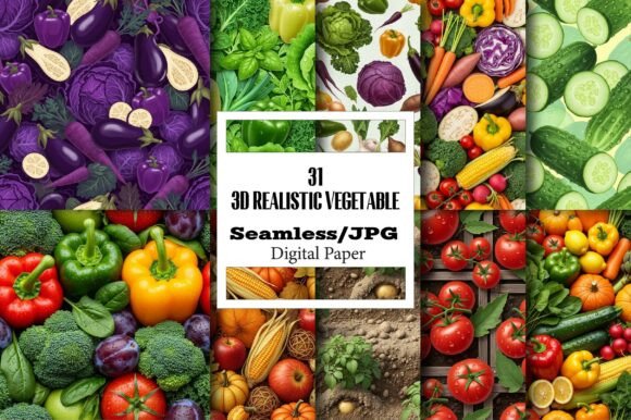 Unlocking Creativity with 3D Realistic Vegetable Seamless Papers